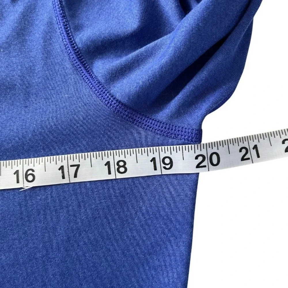 Nike Dri-FIT Mens Long Sleeve V-Neck Training Shirt Royal Blue Heather Large
